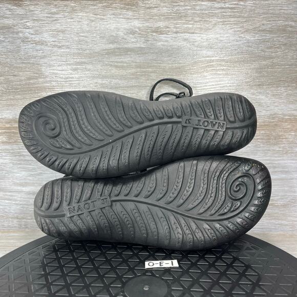NAOT Footwear Women's Toi Black Leather Strappy Sandals Size 6 - Picture 8 of 8